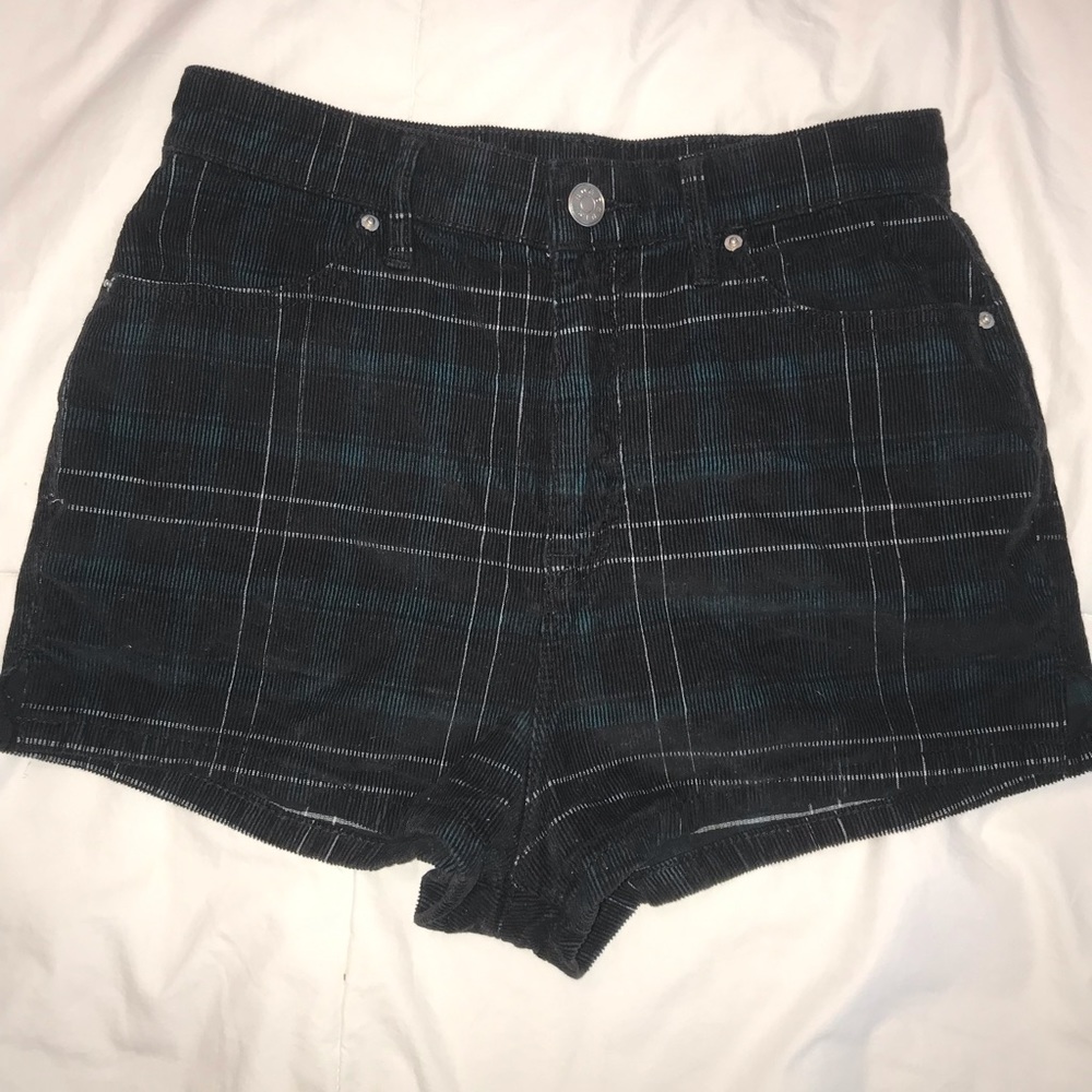 Plaid high rise BDG shorts